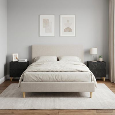vidaXL Nočný stolík 2 ks Čierna 43 x 34,5 x 48 cm Kompozitné drevo
