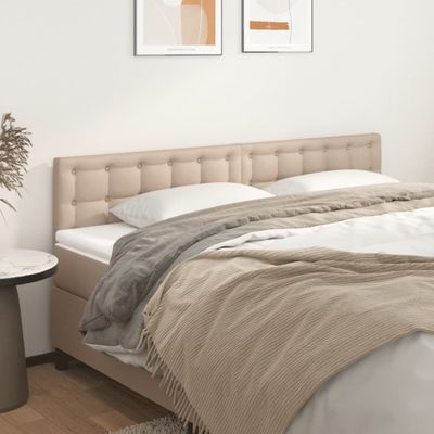 vidaXL Čelá postelí kapučínové 180x5x78/88 cm umelá koža