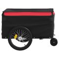 vidaXL Vozík za bicykel, čierno červený 30 kg, železo
