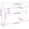 vidaXL Skrinka na čelo postele staré drevo 160x19x103,5 cm komp. drevo