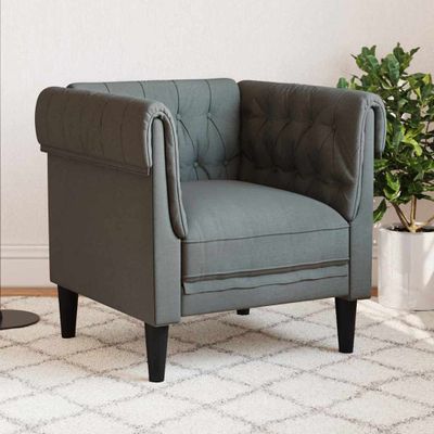 vidaXL Pohovka Tmavo šedá 78,5 x 74,5 x 74,5 cm Polyester