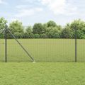 vidaXL Zváraný drôtový plot s hrotmi 100 x 1 m Oceľ s PVC povrchom
