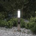 vidaXL Stĺpikové svietidlo so zásuvkou 50 cm nehrdzavejúca oceľ IP44