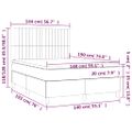 vidaXL Posteľný rám boxspring s matracom čierny 140x190 cm zamat
