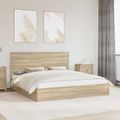 vidaXL Úložná posteľ Sonoma dub 180 x 200 cm Kompozitné drevo