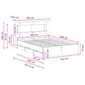 vidaXL Posteľový rám s úložným priestorom a čelom Čierna 160 x 200 cm