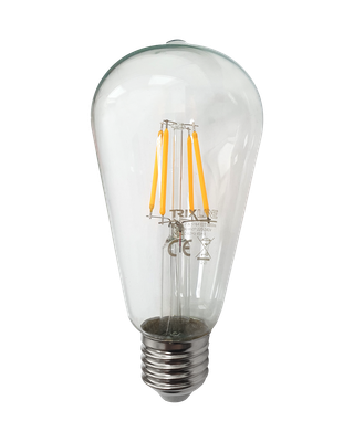 Dekoračná LED žiarovka FILAMENT 4W 480lm ST64 E27 teplá biela Trixline