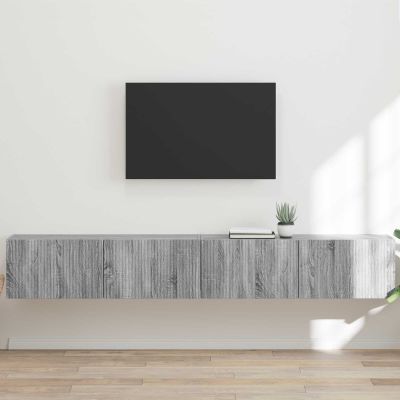 vidaXL TV nástenná skriňa Nástenný 2 pcs Sivý Sonoma 98 x 31 x 29,5 cm