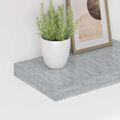 vidaXL Plávajúce nástenné police 4 ks betónovo-sivé 40x23,5x3,8 cm MDF
