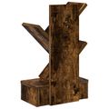vidaXL Polica na knihy Tree 3-podlažná 30 x 18 x 48 cm Dymový dub