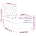 vidaXL Posteľný rám boxsping s matracom sivohnedý 80x200 cm látka