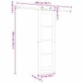 vidaXL Posuvné dvere ORKDAL 61 x 198,5 cm Biela a čierna