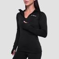 Dámska bežecká mikina 1/2 Zip Pulse Black - GymBeam, veľkosť M, veľkosť oblečenia M