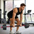 vidaXL 4-v-1 činkový set 30kg Čierna a červená Cement a železní piesok