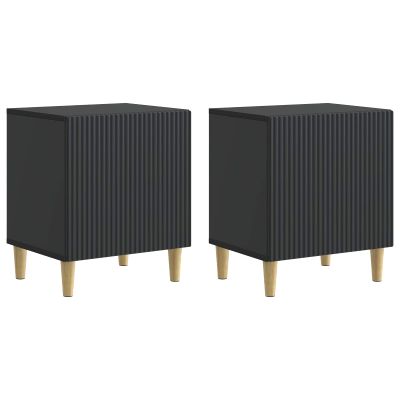 vidaXL Nočný stolík 2 pcs Čierna 43 x 34,5 x 50 cm Kompozitné drevo