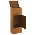 vidaXL Schránka na balíky s úložiskom Hrdzavý 44,5 x 29 x 110,5 cm