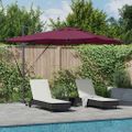 vidaXL Slnečník Bordeaux červená 286 x 284 x 270 cm Hliník a polyester