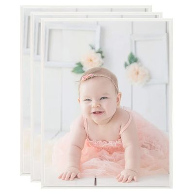 vidaXL Fotorámiky na stenu alebo stôl 3 ks strieborné 50x60 cm MDF