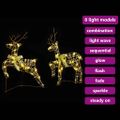 vidaXL LED Soby 2 ks 40 LED Teplá biela 44 x 18 x 65,5 cm PET