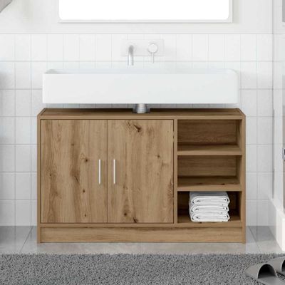 vidaXL Kúpeľňová skriňa Remeselný dub 90 x 29 x 55 cm Kompozitné drevo