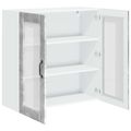 vidaXL Nástenný sklenený kabinet LUCCA Betónovo sivá 80 x 31 x 80 cm