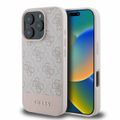 Obal Guess pre iPhone 16 Pro 6,3" GUHCP16LG4GLPI ružový tvrdý obal 4G Bottom Stripe