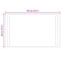 vidaXL Zrkadlo do kúpeľne s LED Priehľadná 60 x 30 cm tvrdené sklo