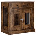 vidaXL Nábytok pre psa Dymový dub 80 x 47,5 x 80 cm Kompozitné drevo