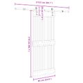 vidaXL Posuvné dvere NARVIK Prírodná a čierna 85 x 210 cm (213,5 cm)
