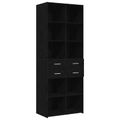 vidaXL Úložný kabinet so policami Čierny dub 70 x 42,5 x 225 cm