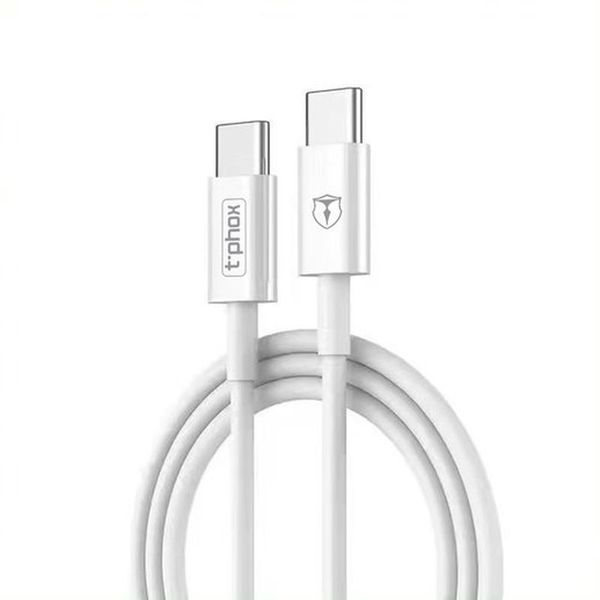 Kábel T-PHOX GLARY LITE SERIES 3W 1M USB-C/USB-C biely