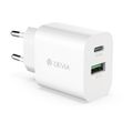 Nabíjačka Devia do steny Smart PD 1x USB-C 1x USB 20W biela