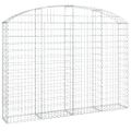 vidaXL Oblúkový gabionový kôš 200x30x140/160 cm pozinkované železo