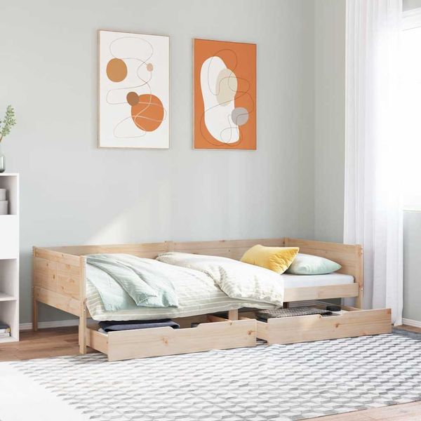 vidaXL Denná posteľ so zásuvkami 80x200 cm masívna borovica