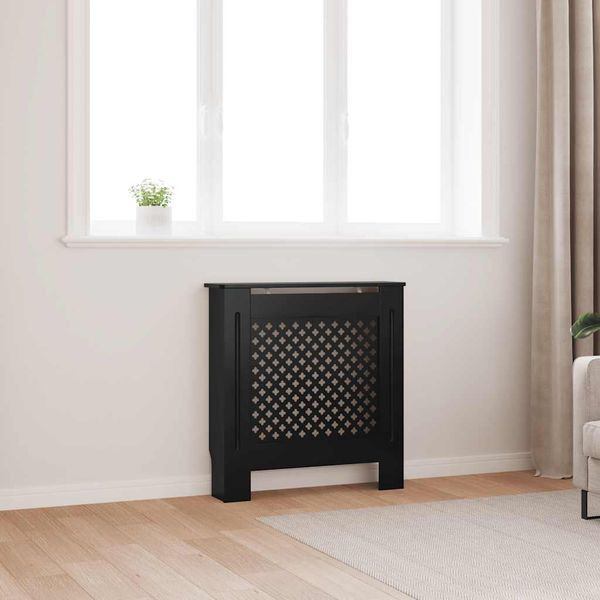 vidaXL Kryt na radiátor čierny 78 cm MDF