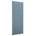vidaXL Strešné panely 12 ks pozinkovaná oceľ sivá 100x36 cm