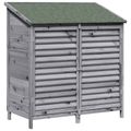 vidaXL Záhradný prístrešok so strechou Sivá 106 x 56 x 113,5 cm