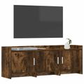 vidaXL TV skrinka 130 x 33 x 47 cm Dymový dub Kompozitné drevo