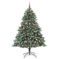 vidaXL Umelý vianočný stromček Zelená 240 cm PVC, plast a oceľ