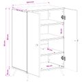 vidaXL Skriňa na topánky BREDA 59,5 x 39,5 x 90 cm Kompozitné drevo