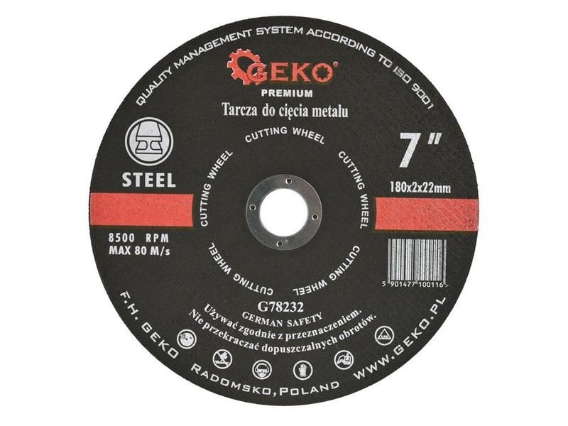 Kotúč rezný na kov, 180x2mm GEKO