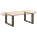 vidaXL Nohy konferenčného stolíka v tvare U, 2 ks, prírodná oceľ, 50 x (30-31) cm, oceľ
