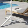 vidaXL Stojan na slnečník Biela Oceľ for 25-32 mm Pole