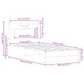 vidaXL Posteľný rám bez matraca dub sonoma 75x190 cm kompozitné drevo