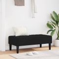 vidaXL lavička s vankúšom Čierna 113 x 57 x 39 cm Zamat