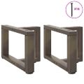 vidaXL Nohy konferenčného stolíka v tvare T, 2 ks, čierne, 50x25x(30-31) cm, oceľové