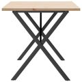 vidaXL Jedálenský stolík v tvare X 160x80x75,5 cm borovica a oceľ