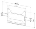 Neomounts  ADS20-425BL1 / Držák na notebook 11,6"-17,3" / doplněk pro stojany VESA 75x75 / nosn. 8kg Držák, pro notebooky, 11,6"–17,3", pro použití s VESA stojany 75×75mm, cerný