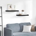 vidaXL Plávajúce nástenné police 2 ks, čierne 50x23,5x3,8 cm, MDF