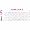 vidaXL Schodový rošt 2 ks 75 x 25 cm Strieborná Hliník Obdĺžnikový